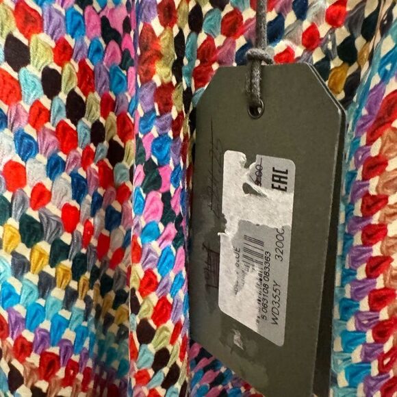 Allsaints ASilk Blend Midi Slip Dress Asymmetric Hem Multicolor Size 10‎ - Picture 12 of 16